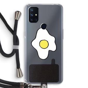 Spiegelei: OnePlus Nord N10 5G Transparant Hoesje met koord