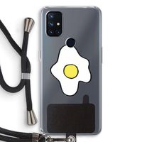 Spiegelei: OnePlus Nord N10 5G Transparant Hoesje met koord