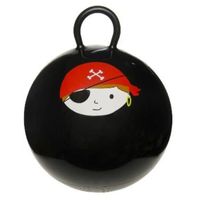 Skippybal zwart met piraat 45 cm voor jongens - thumbnail