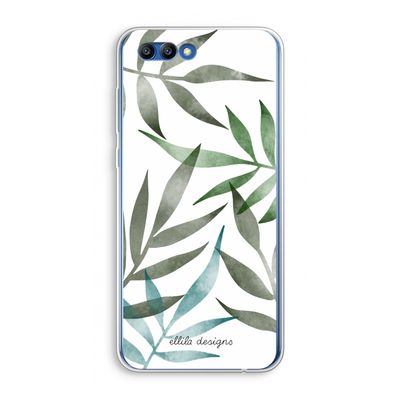 Tropical watercolor leaves: Honor 10 Transparant Hoesje