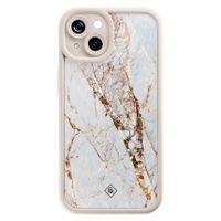 iPhone 15 siliconen case - Marmer goud