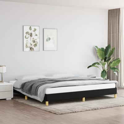 Bedframe zonder matras stof zwart 200x200 cm