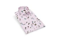 Circle Of Gentlemen Overhemd Flavio Roze Vlinder Print Cutaway Slim Fit - thumbnail