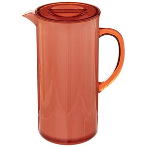 Sapkan/schenkkan karaf met deksel 1950 ml rood - Schenkkannen