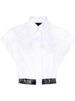 Philipp Plein t-shirt crop à logo - Blanc