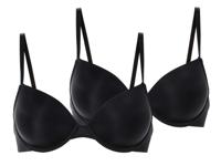 esmara 2 dames BH&apos;s (Zwart, 75B)