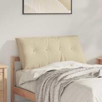 VidaXL Rugkussen crème 100 x 50 cm microvezel stof