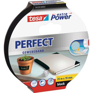 tesa PERFECT 56339-00002-01 Textieltape tesa extra Power Zwart (l x b) 25 m x 19 mm 1 stuk(s)