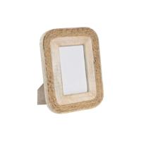 Fotolijsten Home ESPRIT Bruin Kristal Touw Mangohout Natuurlijk Cottage