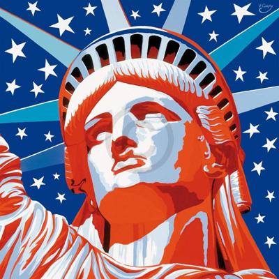 Kunstdruk Vladimir Gorsky - Statue of Liberty 85x85cm