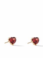 David Yurman puces d'oreilles Châtelaine Heart en or 18ct serties de grenat (8 mm) - thumbnail