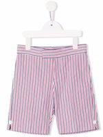 Thom Browne Kids short à rayures RWB - Rouge