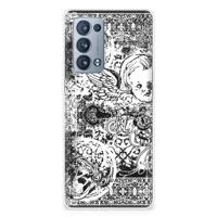 Silicone Back Case OPPO Reno 6 Pro Plus 5G Skulls Angel