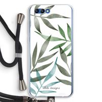 Tropical watercolor leaves: Honor 10 Transparant Hoesje met koord