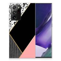 Samsung Galaxy Note20 Ultra | TPU Hoesje | Zwart Roze Vormen
