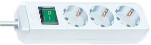 Brennenstuhl Eco-Line stekkerdoos met schakelaar 3-voudig wit 1,5m H05VV-F 3G1,5 - 1152320015