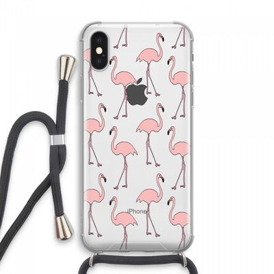 Anything Flamingoes: iPhone XS Max Transparant Hoesje met koord