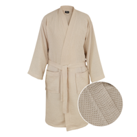 Hotelkwaliteit Badjassen Lichte Tinten Effen L XL Beige Fresh And Co - Dekbed-Discounter.nl