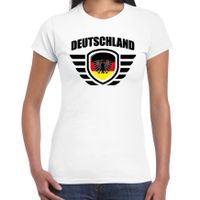 Deutschland landen / voetbal t-shirt wit dames - EK / WK voetbal