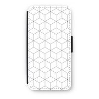 Zwart-witte kubussen: iPhone 8 Plus Flip Hoesje Zwart-witte kubussen: iPhone 8 Plus Flip Hoesje