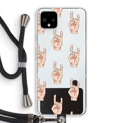 Rock: Pixel 4 XL Transparant Hoesje met koord