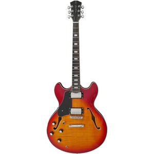 Sire Larry Carlton H7L Cherry Sunburst linkshandige semi-akoestische gitaar