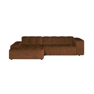by fonQ Mumble Hoekbank met Chaise Longue Links - Chenille - Cognac