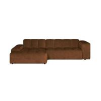 by fonQ Mumble Hoekbank met Chaise Longue Links - Chenille - Cognac by fonQ Mumble Hoekbank met Chaise Longue Links - Chenille - Cognac