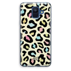 Leopard pattern: Samsung Galaxy A6 (2018) Transparant Hoesje