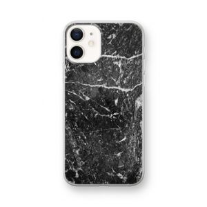 Zwart marmer: iPhone 12 mini Transparant Hoesje