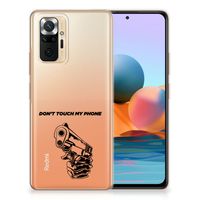 Xiaomi Redmi Note 10 Pro Silicone-hoesje Gun Don't Touch My Phone - thumbnail