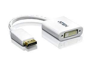 ATEN VC965-AT DisplayPort / DVI Adapter [1x DisplayPort stekker - 1x DVI-bus 24+5-polig] Wit 10.00 cm