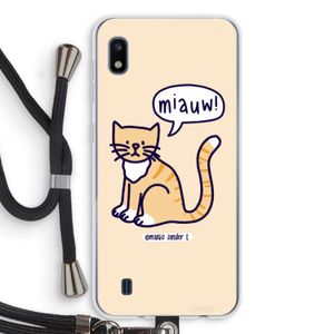 Miauw: Samsung Galaxy A10 Transparant Hoesje met koord