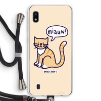 Miauw: Samsung Galaxy A10 Transparant Hoesje met koord
