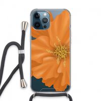 Orange Ellila flower: iPhone 13 Pro Max Transparant Hoesje met koord