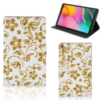 Samsung Galaxy Tab A 10.1 (2019) Tablet Cover Gouden Bloemen - thumbnail