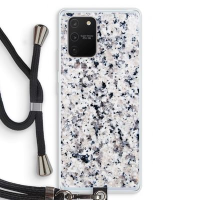 Gespikkelde marmer: Samsung Galaxy S10 Lite Transparant Hoesje met koord