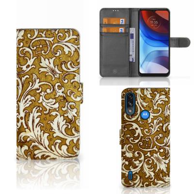 Wallet Case Motorola Moto E7i Power | E7 Power Barok Goud | Portemonnee hoesje