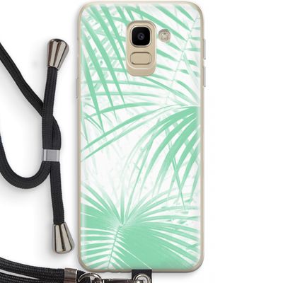 Palmbladeren: Samsung Galaxy J6 (2018) Transparant Hoesje met koord