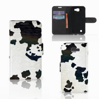 LG K4 Telefoonhoesje met Pasjes Koeienvlekken - thumbnail