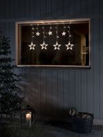 Lichtgordijn voor buiten - 7 sterren - Extra warm wit - 0.9 meter - 77 LEDs - Kerstverlichting - Raamverlichting - thumbnail