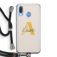 Amber Script: Samsung Galaxy A40 Transparant Hoesje met koord