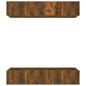 vidaXL Tv-meubelen 4 st 80x30x30 cm bewerkt hout gerookt eikenkleur