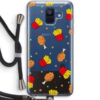 Chicken 'n Fries: Samsung Galaxy A6 (2018) Transparant Hoesje met koord