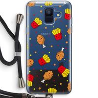 Chicken 'n Fries: Samsung Galaxy A6 (2018) Transparant Hoesje met koord