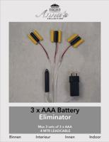 3AAA-batterijvervanger 3 aansluitingen, geen 3AAA batterijen meer nodig! Transformator Adapter Indoor CoenBakker - Annas collection