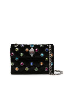 Kurt Geiger London sac à bandoulière Mini Kensington en velours - Noir