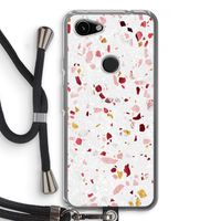 Terrazzo N°9: Pixel 3a Transparant Hoesje met koord