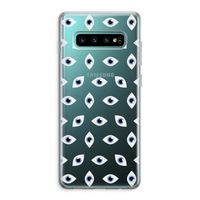 Eyes pattern: Samsung Galaxy S10 Plus Transparant Hoesje
