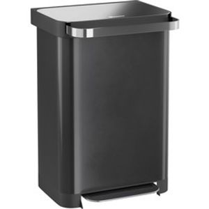 Homra Pullix prullenbak met pedaal - 50 liter - Zwart